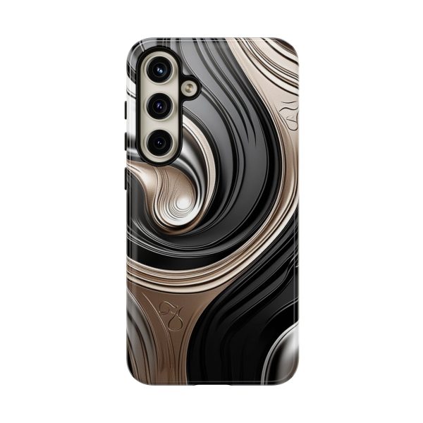 Black and Gold iPhone | Samsung | Samsung Galaxy | Google Pixel - Cell Phone Tough Cases - Image 195