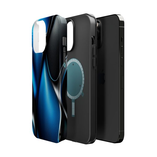 Blue Carbon Custom Magnetic Tough Case for iPhone - Dual Layer Protection with MagSafe® Compatibility - Matte or Glossy Finish - Image 72