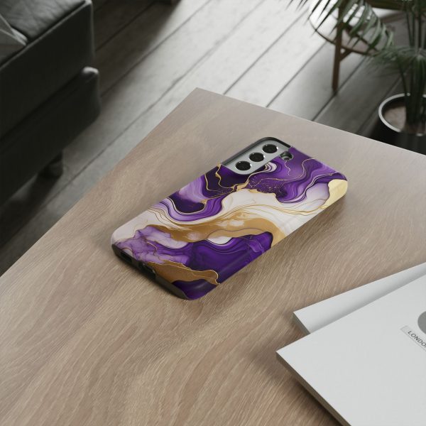 Purple and Gold 2 iPhone | Samsung | Samsung Galaxy | Google Pixel - Cell Phone Tough Cases - Image 84