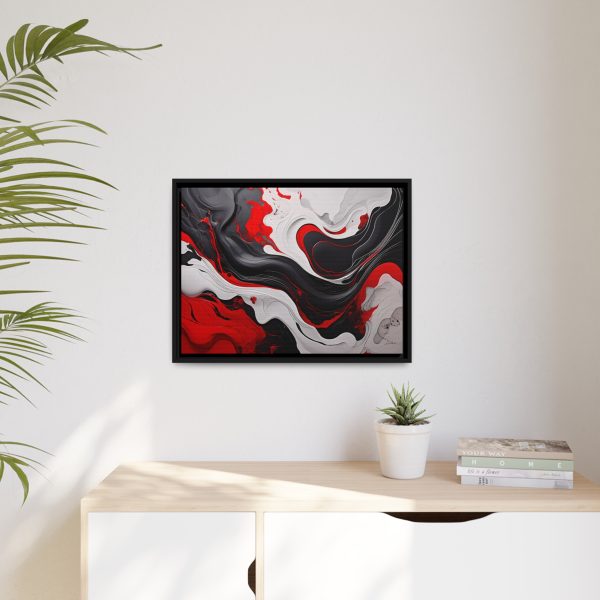 Red and Black Abstract 2 Matte Canvas, Black Frame - Image 19