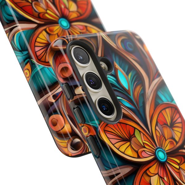 Wood Grain Flower iPhone | Samsung | Samsung Galaxy | Google Pixel - Cell Phone Tough Cases - Image 186