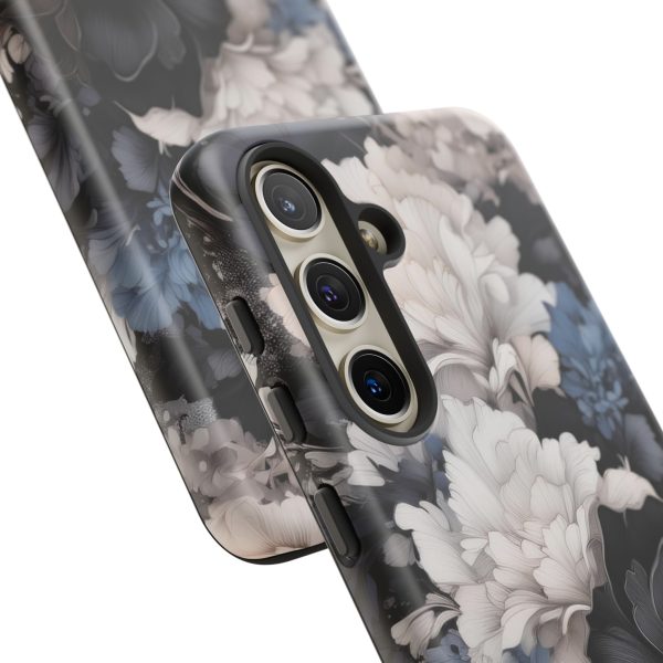 Black and White Flowers iPhone | Samsung | Samsung Galaxy | Google Pixel - Cell Phone Tough Cases - Image 191