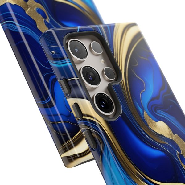 Royal Blue and Gold iPhone | Samsung | Samsung Galaxy | Google Pixel - Cell Phone Tough Cases - Image 206