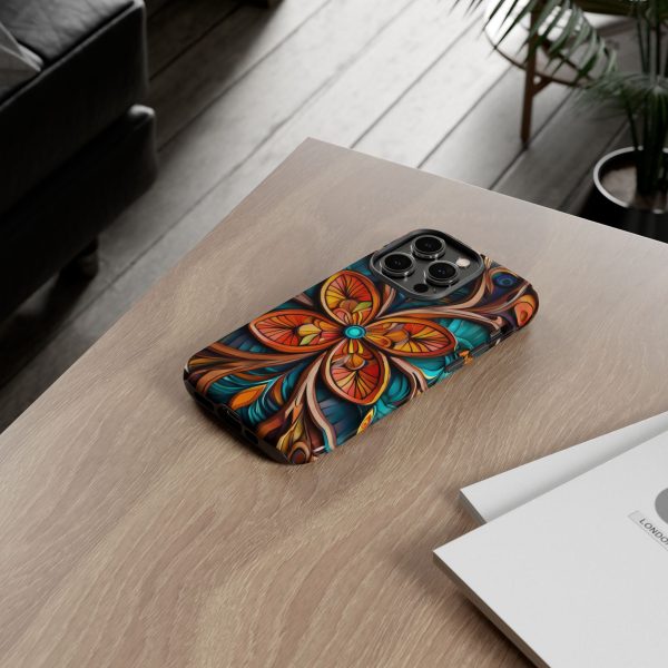 Wood Grain Flower iPhone | Samsung | Samsung Galaxy | Google Pixel - Cell Phone Tough Cases - Image 100