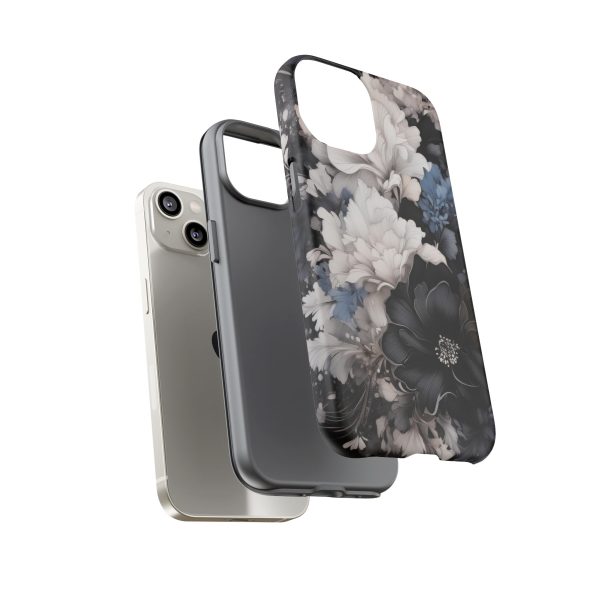 Black and White Flowers iPhone | Samsung | Samsung Galaxy | Google Pixel - Cell Phone Tough Cases - Image 95