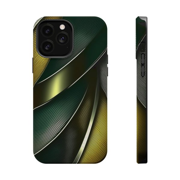 Green and Yellow Carbon Custom Magnetic Tough Case for iPhone - Dual Layer Protection with MagSafe® Compatibility - Matte or Glossy Finish - Image 76