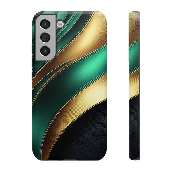 Green and Gold iPhone | Samsung | Samsung Galaxy | Google Pixel - Cell Phone Tough Cases - Image 83