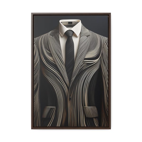 Black Suit Abstract Gallery Canvas Wraps, Vertical Frame - Image 16