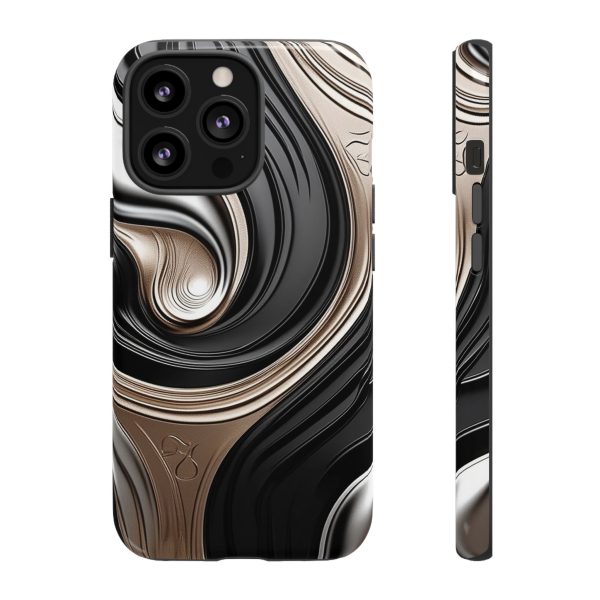 Black and Gold iPhone | Samsung | Samsung Galaxy | Google Pixel - Cell Phone Tough Cases - Image 41