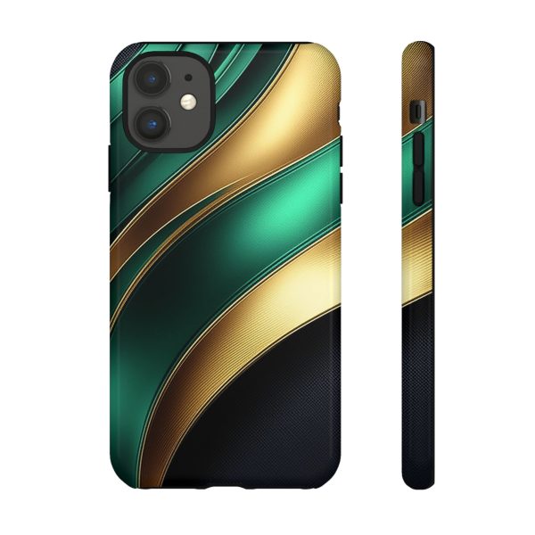 Green and Gold iPhone | Samsung | Samsung Galaxy | Google Pixel - Cell Phone Tough Cases - Image 19