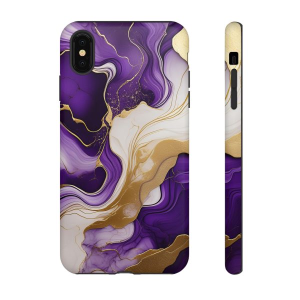 Purple and Gold 2 iPhone | Samsung | Samsung Galaxy | Google Pixel - Cell Phone Tough Cases - Image 12