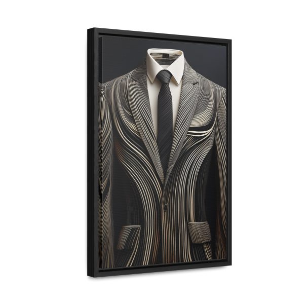 Black Suit Abstract Gallery Canvas Wraps, Vertical Frame - Image 2