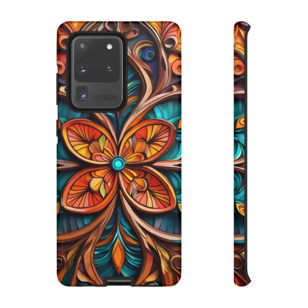 Wood Grain Flower iPhone | Samsung | Samsung Galaxy | Google Pixel - Cell Phone Tough Cases - Image 28