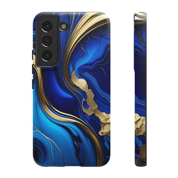 Royal Blue and Gold iPhone | Samsung | Samsung Galaxy | Google Pixel - Cell Phone Tough Cases - Image 79