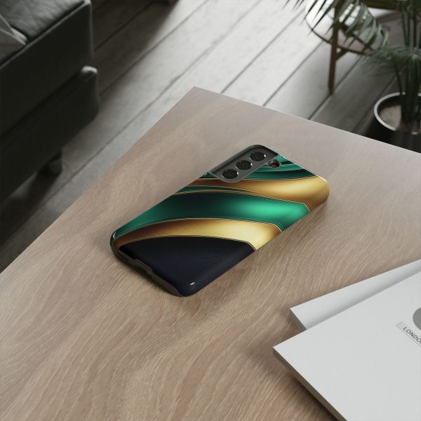 Green and Gold iPhone | Samsung | Samsung Galaxy | Google Pixel - Cell Phone Tough Cases - Image 78