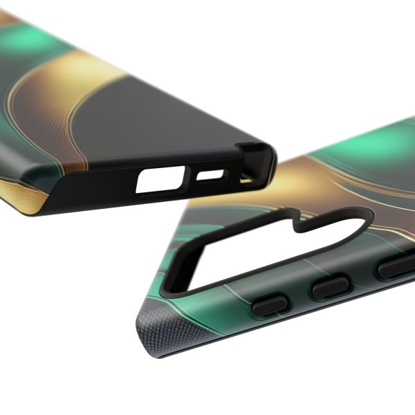 Green and Gold iPhone | Samsung | Samsung Galaxy | Google Pixel - Cell Phone Tough Cases - Image 212