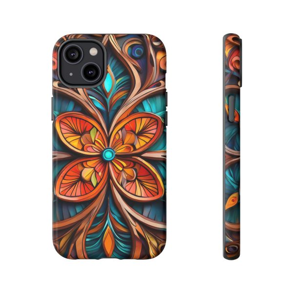 Wood Grain Flower iPhone | Samsung | Samsung Galaxy | Google Pixel - Cell Phone Tough Cases - Image 109