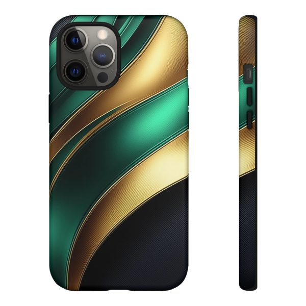 Green and Gold iPhone | Samsung | Samsung Galaxy | Google Pixel - Cell Phone Tough Cases - Image 36