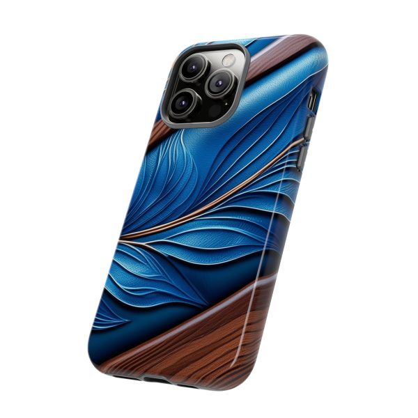 Blue Leather iPhone | Samsung | Samsung Galaxy | Google Pixel - Cell Phone Tough Cases - Image 115