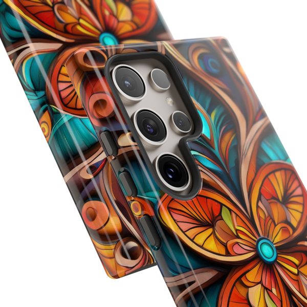 Wood Grain Flower iPhone | Samsung | Samsung Galaxy | Google Pixel - Cell Phone Tough Cases - Image 206