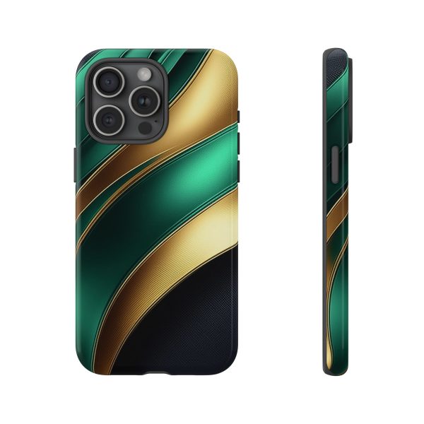 Green and Gold iPhone | Samsung | Samsung Galaxy | Google Pixel - Cell Phone Tough Cases - Image 179