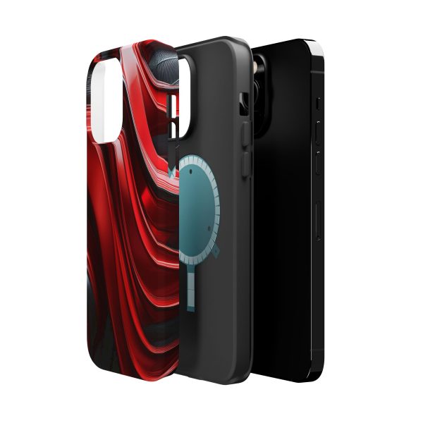 Red and Black Custom Magnetic Tough Case for iPhone - Dual Layer Protection with MagSafe® Compatibility - Matte or Glossy Finish - Image 37