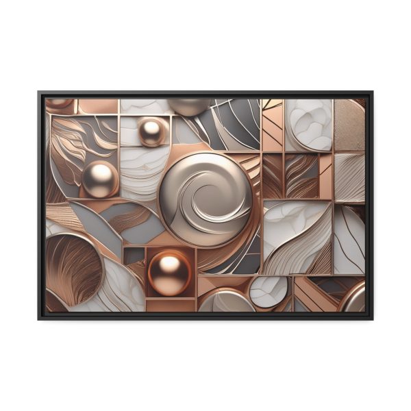 Neutral Colors Abstract Matte Canvas, Black Frame - Image 29