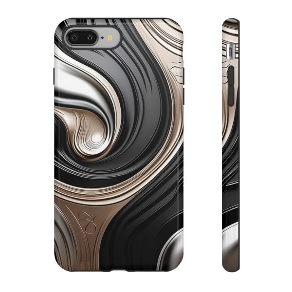 Black and Gold iPhone | Samsung | Samsung Galaxy | Google Pixel - Cell Phone Tough Cases - Image 3