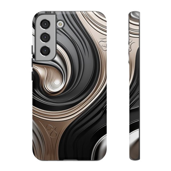 Black and Gold iPhone | Samsung | Samsung Galaxy | Google Pixel - Cell Phone Tough Cases - Image 83