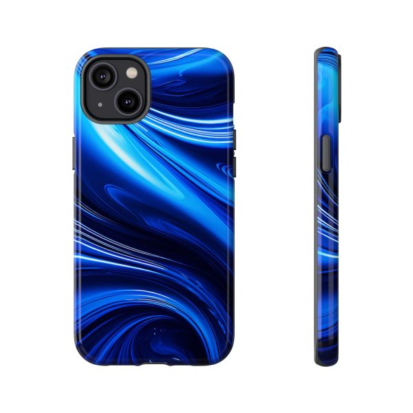 Royal Blue Wave iPhone | Samsung | Samsung Galaxy | Google Pixel - Cell Phone Tough Cases - Image 105