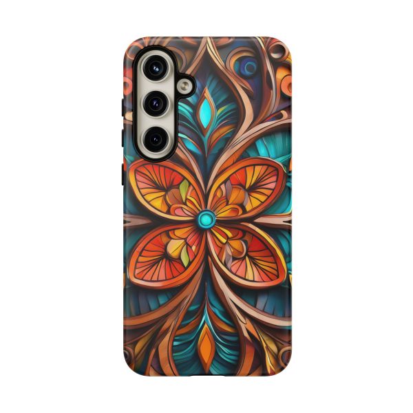 Wood Grain Flower iPhone | Samsung | Samsung Galaxy | Google Pixel - Cell Phone Tough Cases - Image 200