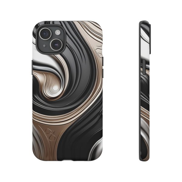 Black and Gold iPhone | Samsung | Samsung Galaxy | Google Pixel - Cell Phone Tough Cases - Image 170