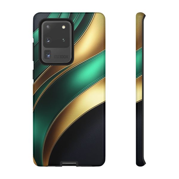 Green and Gold iPhone | Samsung | Samsung Galaxy | Google Pixel - Cell Phone Tough Cases - Image 27