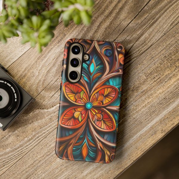 Wood Grain Flower iPhone | Samsung | Samsung Galaxy | Google Pixel - Cell Phone Tough Cases - Image 204