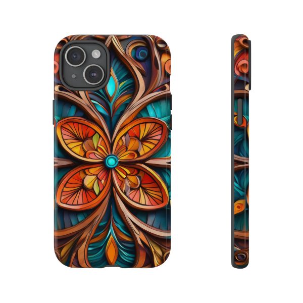 Wood Grain Flower iPhone | Samsung | Samsung Galaxy | Google Pixel - Cell Phone Tough Cases - Image 167