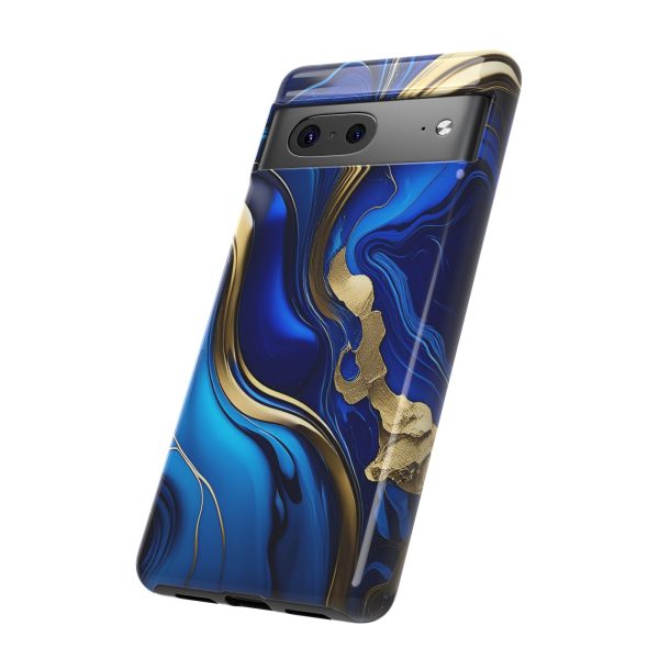 Royal Blue and Gold iPhone | Samsung | Samsung Galaxy | Google Pixel - Cell Phone Tough Cases - Image 146