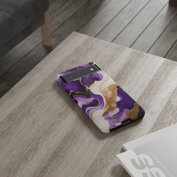 Purple and Gold 2 iPhone | Samsung | Samsung Galaxy | Google Pixel - Cell Phone Tough Cases - Image 66