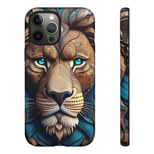 Wood Lion Art iPhone | Google Pixel - Cell Phone Tough Cases - Image 23