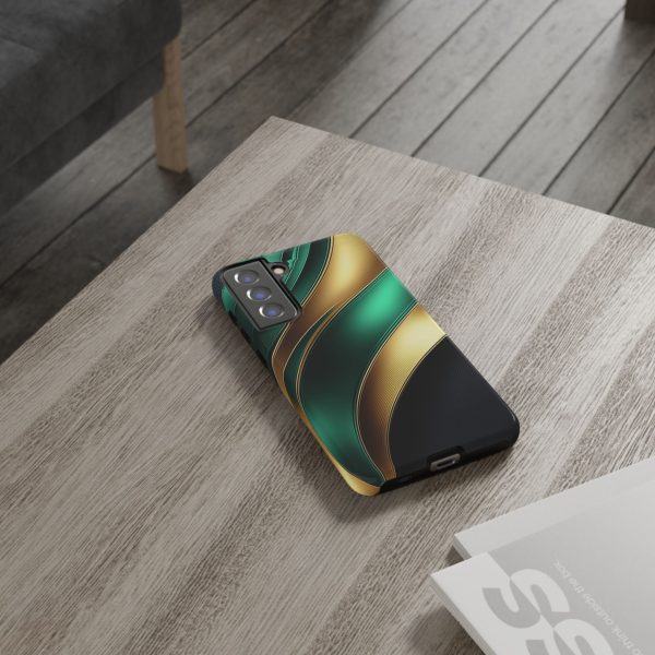 Green and Gold iPhone | Samsung | Samsung Galaxy | Google Pixel - Cell Phone Tough Cases - Image 74