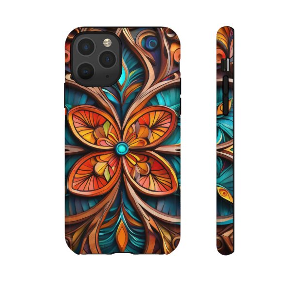 Wood Grain Flower iPhone | Samsung | Samsung Galaxy | Google Pixel - Cell Phone Tough Cases - Image 21