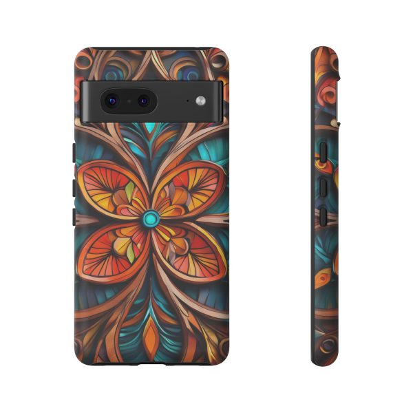 Wood Grain Flower iPhone | Samsung | Samsung Galaxy | Google Pixel - Cell Phone Tough Cases - Image 149