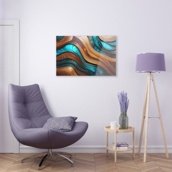 Teal and Wood Grain Acrylic Prints - Image 20