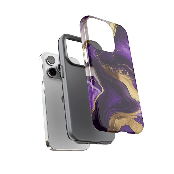 Purple and Gold iPhone | Samsung | Samsung Galaxy | Google Pixel - Cell Phone Tough Cases - Image 99