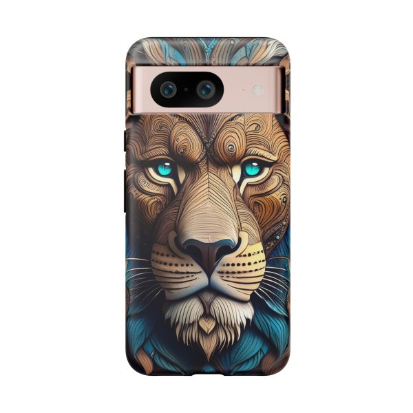 Wood Lion Art iPhone | Google Pixel - Cell Phone Tough Cases - Image 132