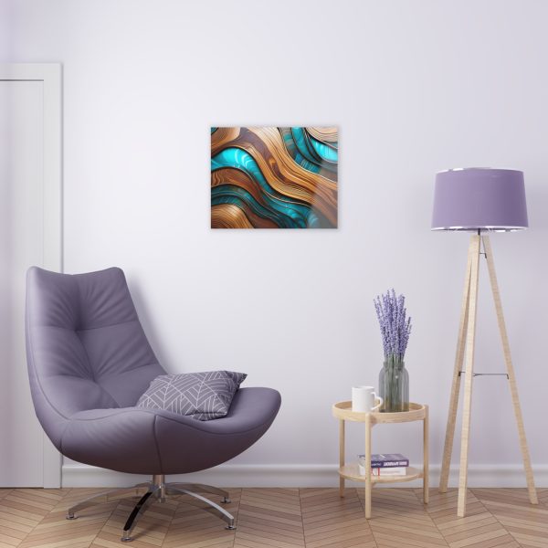 Teal and Wood Grain Acrylic Prints - Image 15