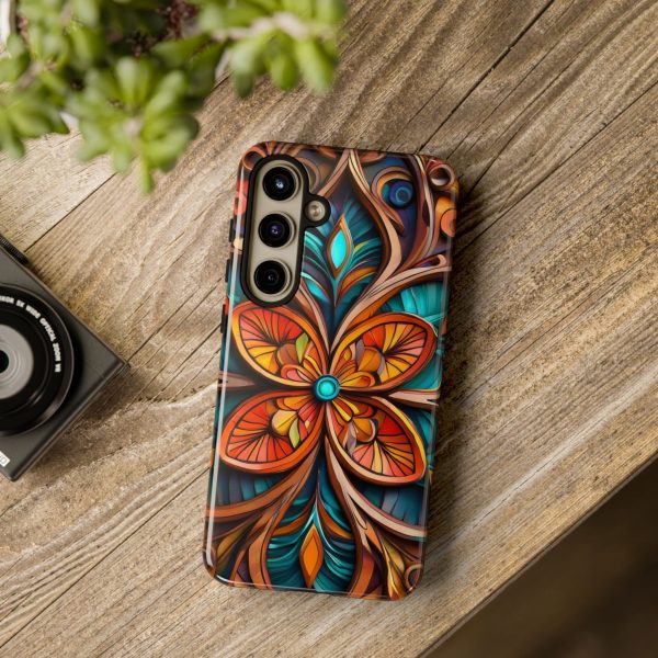 Wood Grain Flower iPhone | Samsung | Samsung Galaxy | Google Pixel - Cell Phone Tough Cases - Image 199