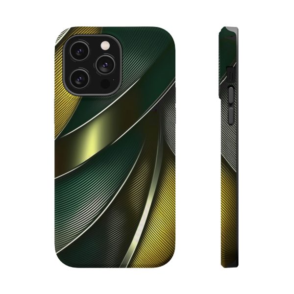 Green and Yellow Carbon Custom Magnetic Tough Case for iPhone - Dual Layer Protection with MagSafe® Compatibility - Matte or Glossy Finish - Image 36