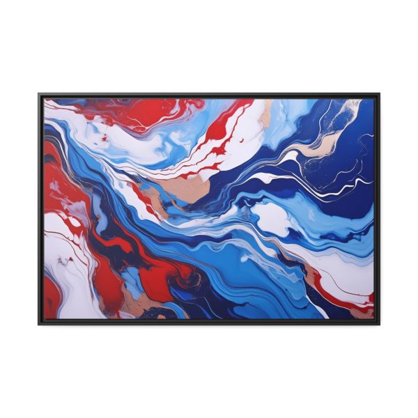 Red White and Blue TS2 Marble Matte Canvas, Black Frame - Image 37