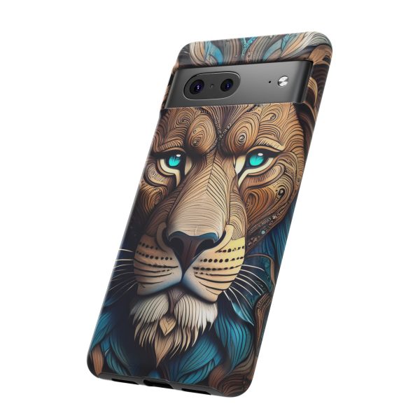 Wood Lion Art iPhone | Google Pixel - Cell Phone Tough Cases - Image 82