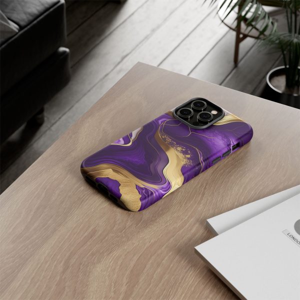 Purple and Gold iPhone | Samsung | Samsung Galaxy | Google Pixel - Cell Phone Tough Cases - Image 120